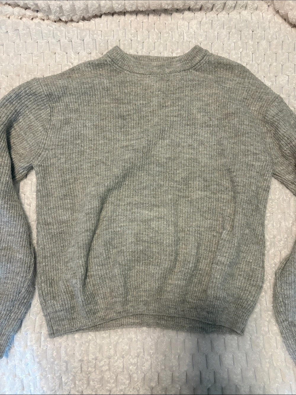 H&M Beige Ribbed Knit Sweater